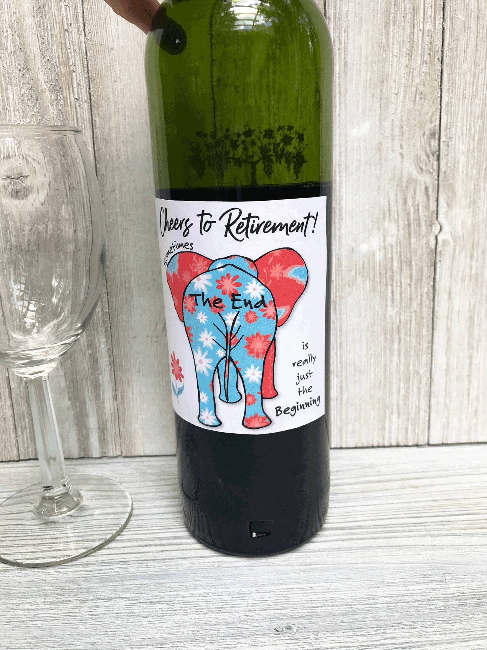 Retirement Wine Labels Retirement Gift Label SET OF TWO | Etsy