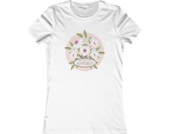 Floral Script Tee | 'Grow Your Own Happiness' Women's Shirt