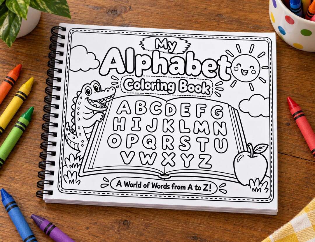 Alphabet Coloring Book Printable, ABC Learning Activity for Kids ...