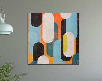 Painting - Large Canvas Art Print - Ready to Hang - Stretched on Frame - 80x80 cm - Vivid Colors - Colorfast Ink - Frame Optional