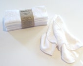 Cloth Wipes , Set of 8 Bamboo Reusable Cloth Wipes, Nappy wipes , 1 ply terry toweling