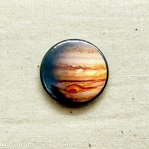 Planet Jupiter 25mm Button Pin Badge
