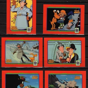 Lot 6 Inspector Gadget Trading Cards, Non-sports cards, Inspector Gadget, Impel 1991, Penny Brain Trading Cards, Inspector Gadget toys