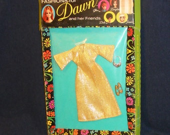 Dawn Doll Clothing, 1971, Vintage Dawn Clothes, Original Box, Topper Corp, Fashions for Dawn & Friends, Vintage Doll Clothes,Dress,Shoes