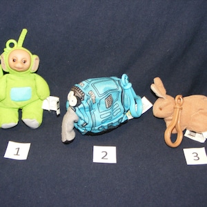 Teletubbies toys, Finger Puppets Clip-Ons, Teletubby Toys, Dipsy, Noo Noo Vacuum Cleaner, Rabbit, Teletubbies Clip On Dolls