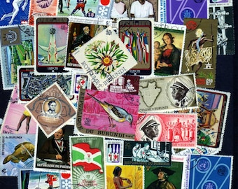 Burundi Stamps,25 Diff, Burundi Vintage Stamps, Stamps, Stamp Collection, African Stamps, Africa Stamps