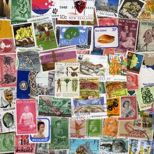 20 New Zealand Vintage Postage Stamps for Collectors or Crafting