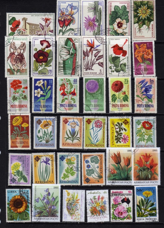 flower stamps 60 diff