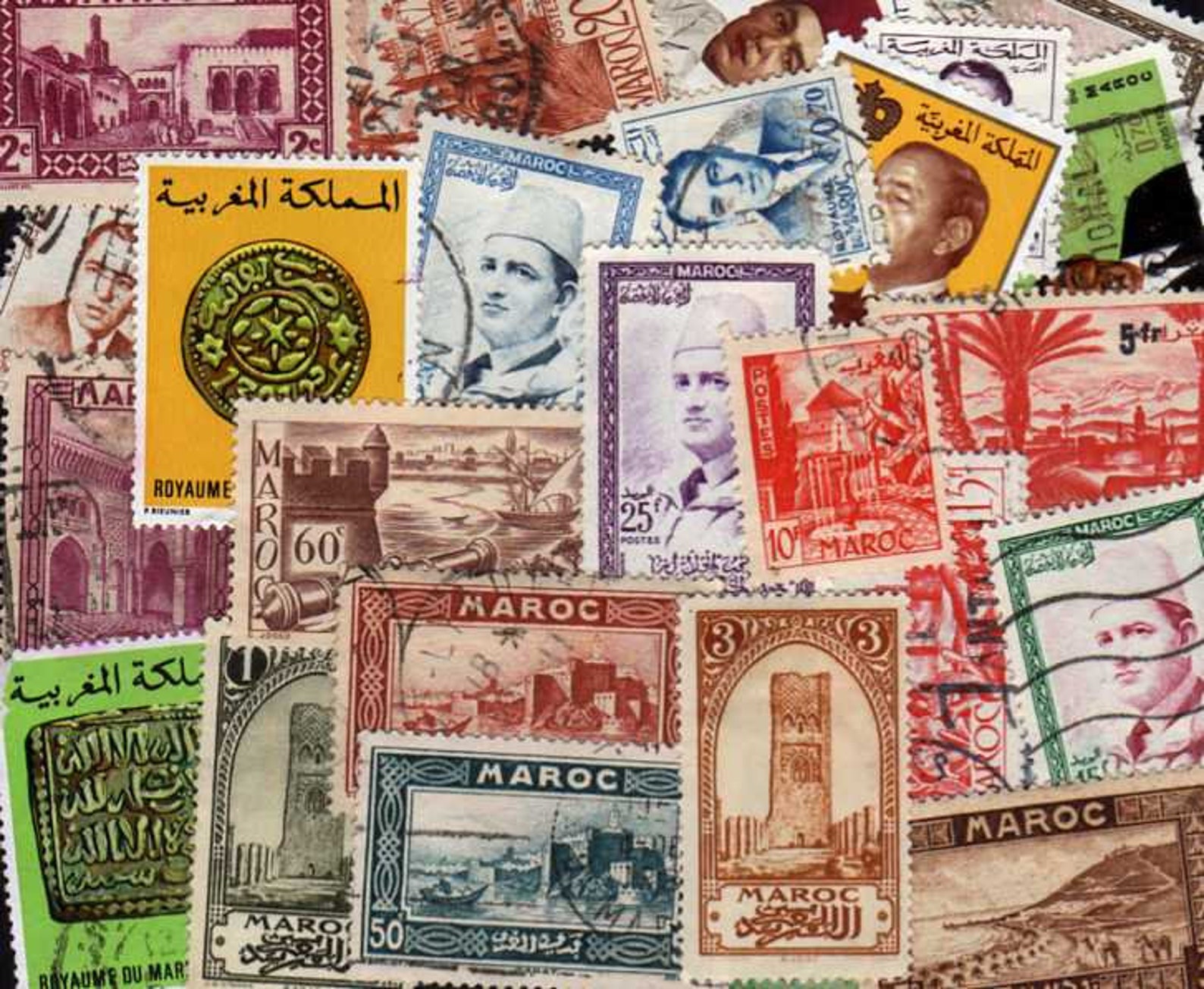 Lot 25 Diff. Morocco Stamps Maroc Morocco Postage Stamps Etsy