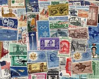 50 Diff Old US 4 cent Stamps, Stamps, United States Stamps, USA Stamps, us Stamps, US United States Stamp Collection