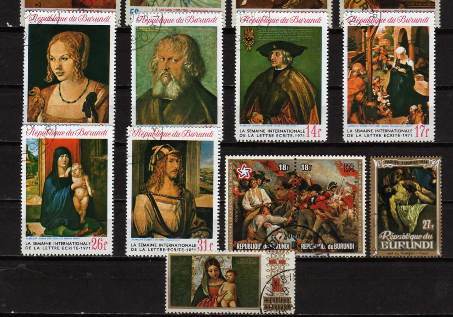 Burundi Stamps Art Paintings Stamps Burundi Postage Stamps Etsy