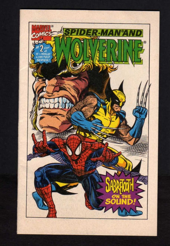 Lot 2 Spiderman Wolverine Mini Comic Books,wolverine Comic Book