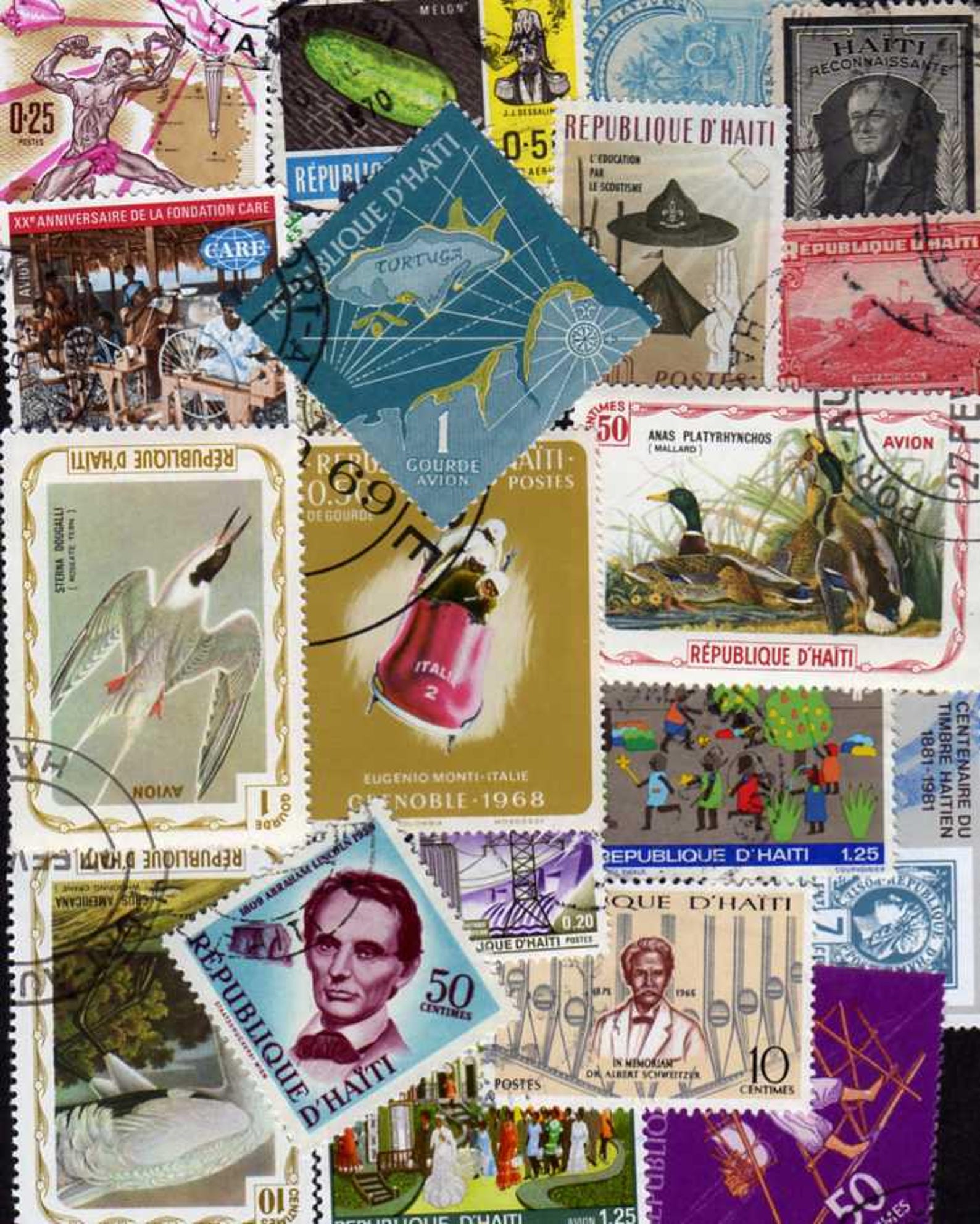Haiti Stamps, 25 Diff, Haiti Postage Stamps, Haitian Stamps, Haiti ...
