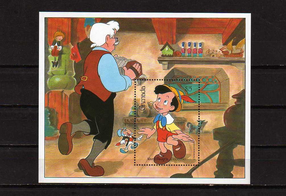 Pinocchio Disney Stamps, UNUSED Stamps, Stamps, Grenada Stamps