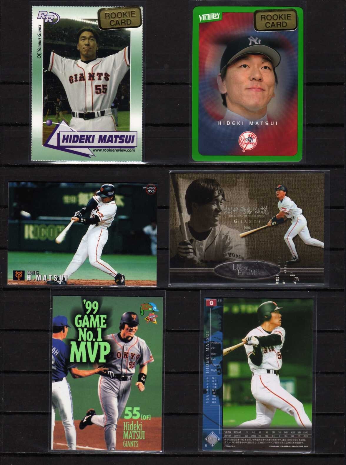 Lot 12 Different Hideki Matsui Baseball Trading Cards 