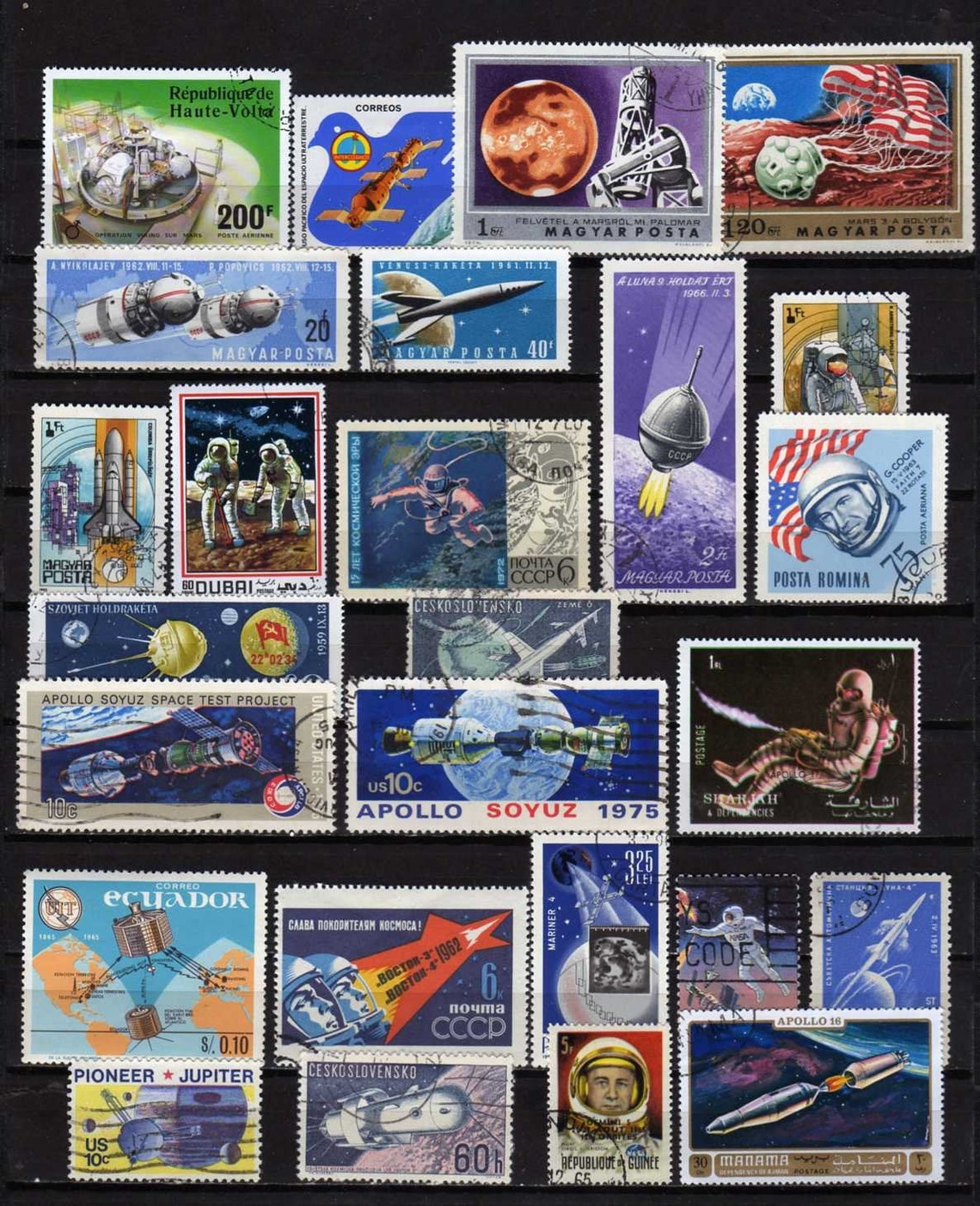 SPACE Stamps 50 Diff Space Postage Stamps Worldwide Stamps Etsy