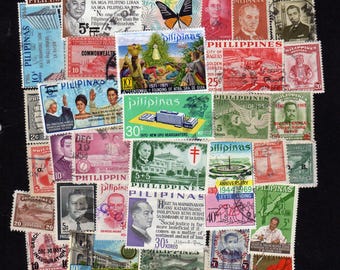 Philippines Stamps, 40 Diff, Asia, Asian Stamp Collection, Travel Journal, Paper Art Craft Supplies, Collages, Journaling