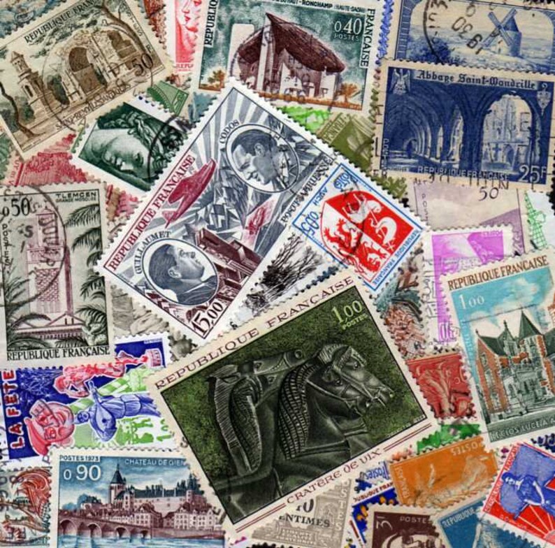 France Stamps 60 Diff France Postage Stamps French Postage