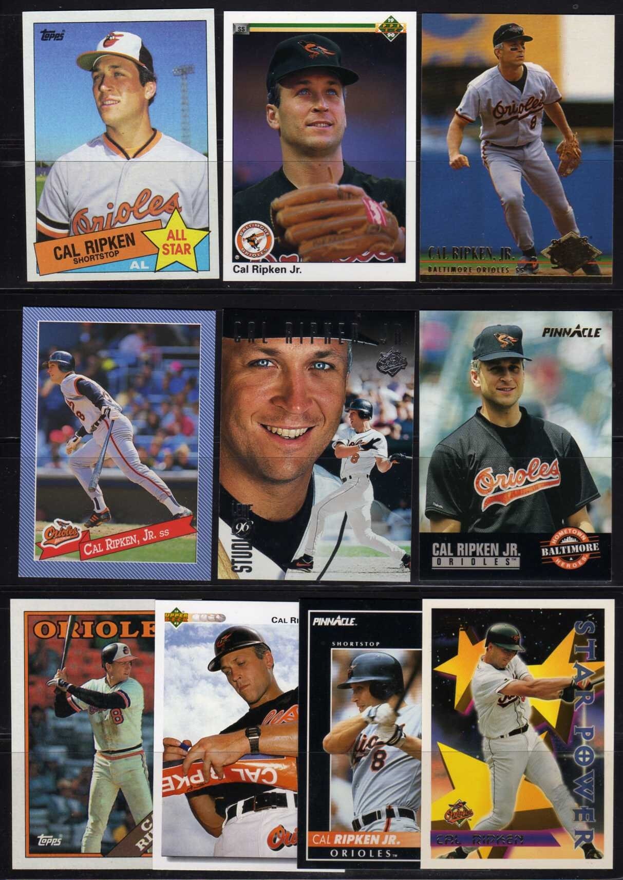 Cal Ripken Jr Cards,lot 10, Baseball Trading Cards, Baseball Cards 
