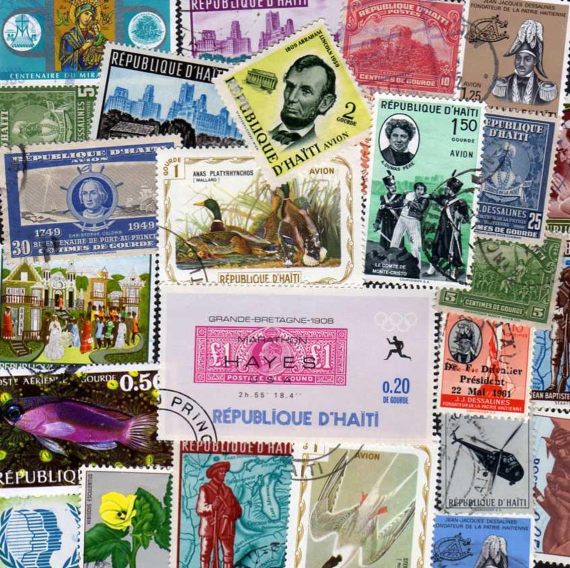 Haiti Stamps, 25 Diff, Haiti Postage Stamps, Haitian Stamps, Haiti ...