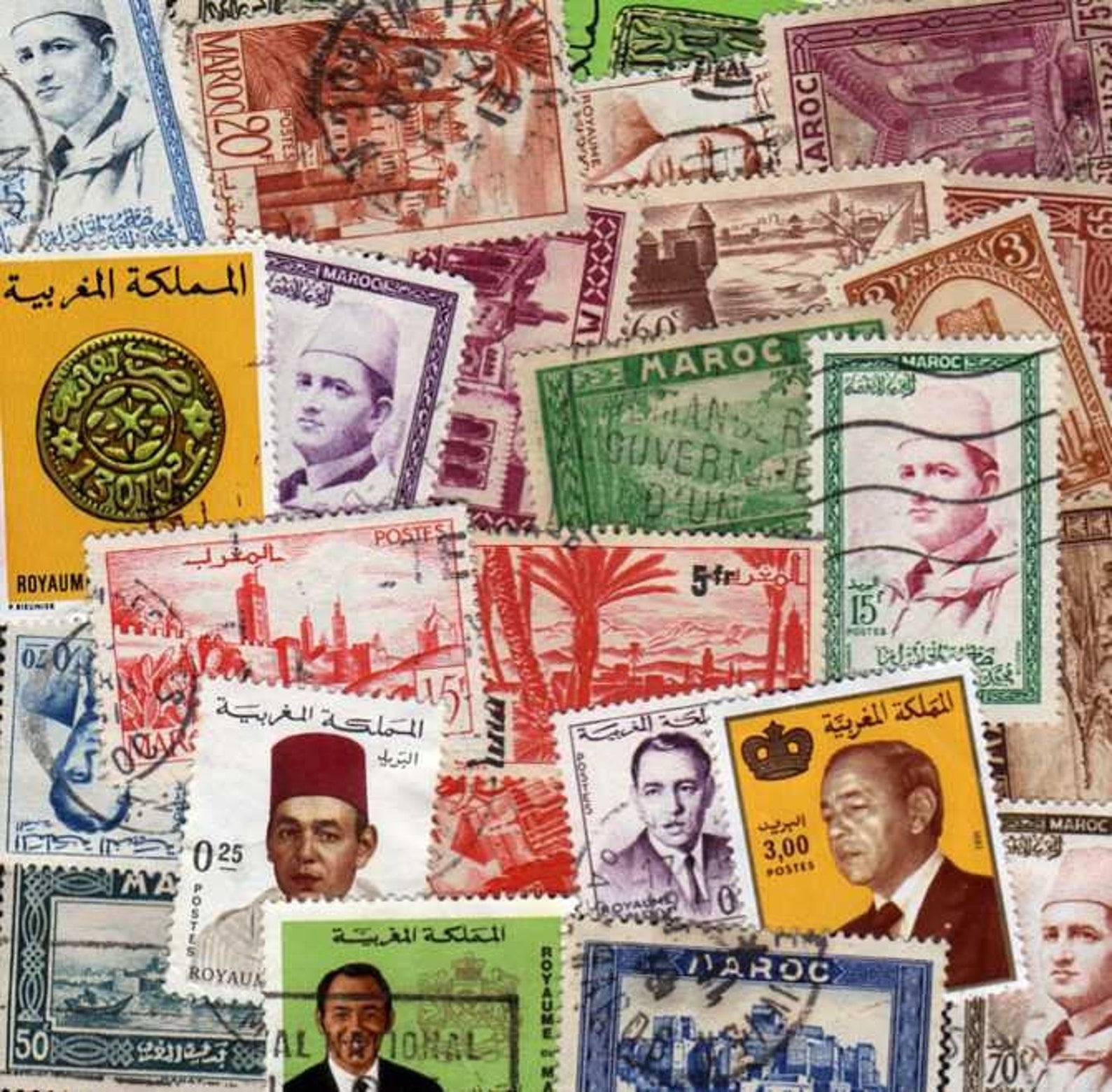 Lot 25 Diff. Morocco Stamps Maroc Morocco Postage Stamps Etsy