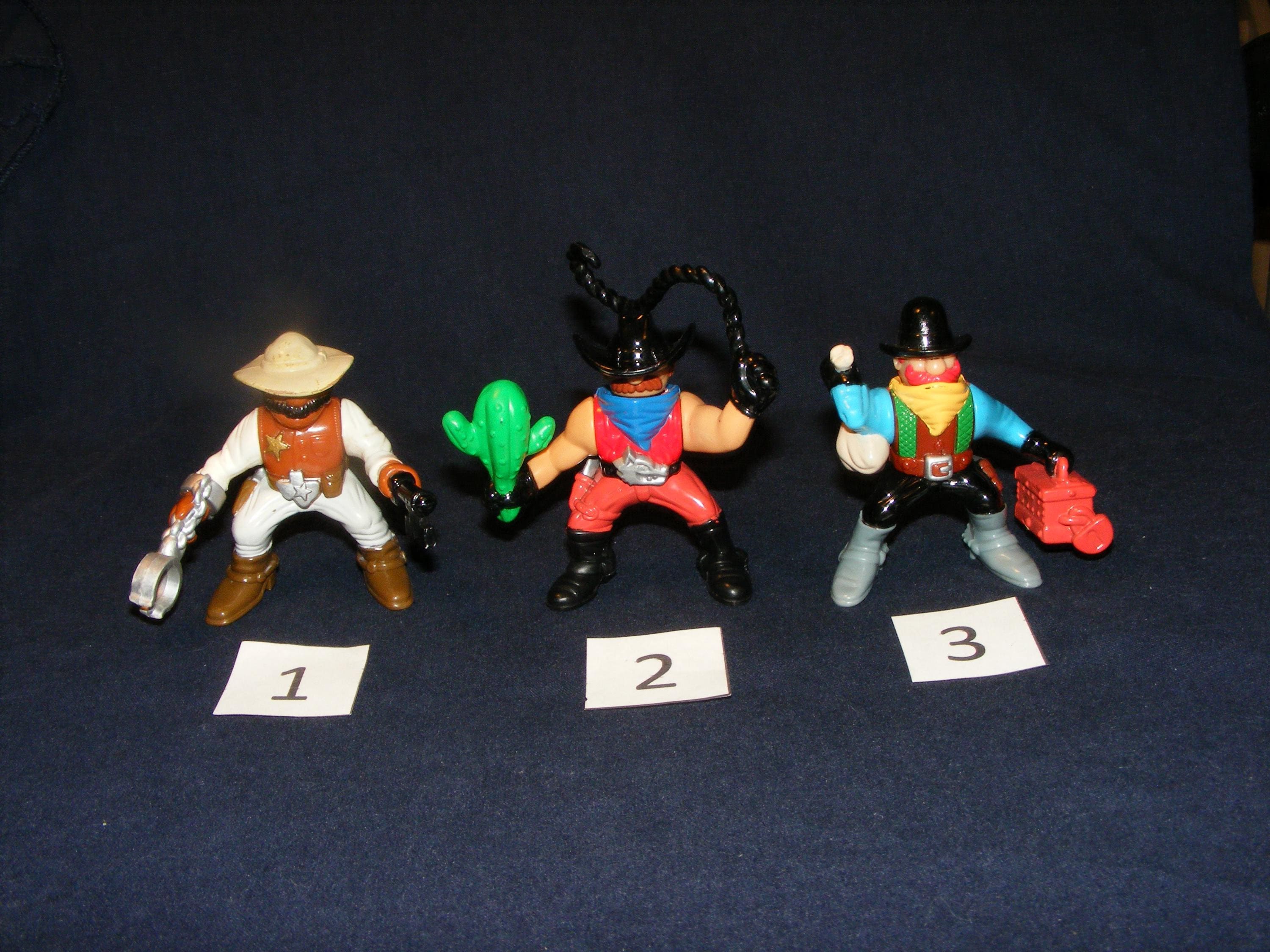 Lot Figurines Fisher Price Great Adventures – Cow-boy Et Taureau, Vintage
