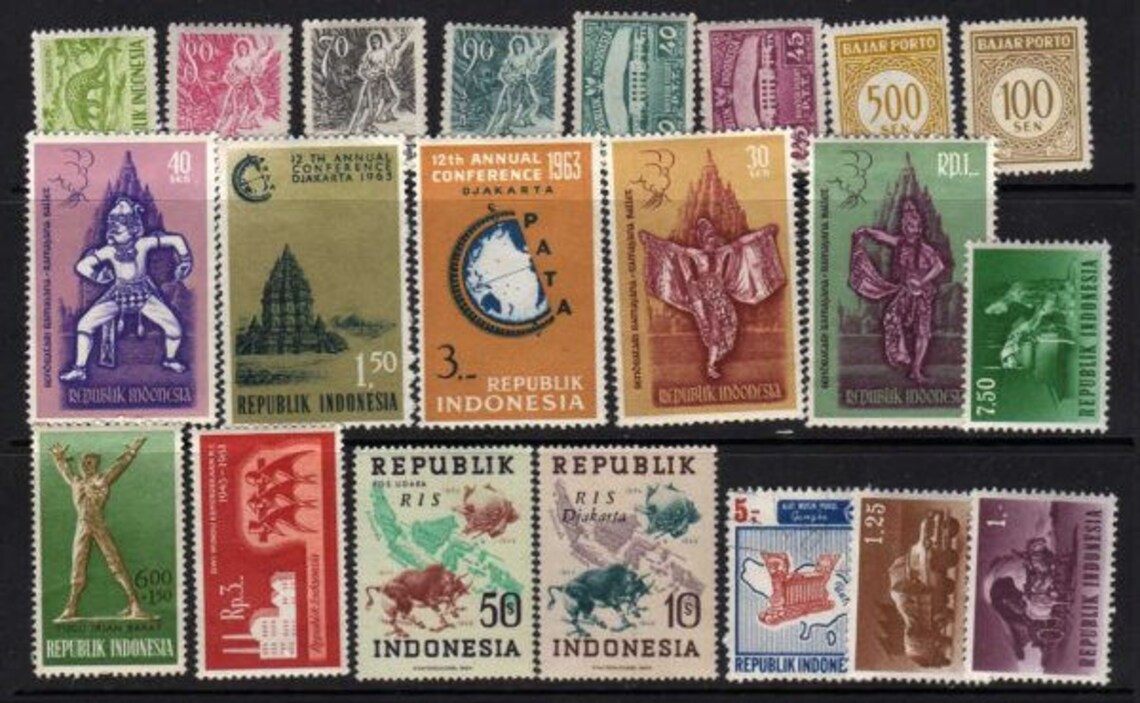 Indonesia Stamps Indonesia Postage Stamps UNUSED Stamps | Etsy