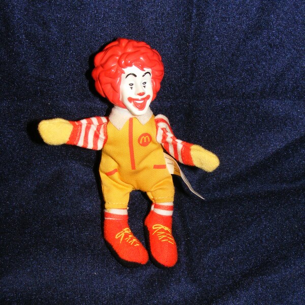 Ronald McDonald Finger Puppet Doll, Ronald McDonald' Doll, Vintage Doll, Clown Doll, Ronald the Clown, Finger Puppet Doll
