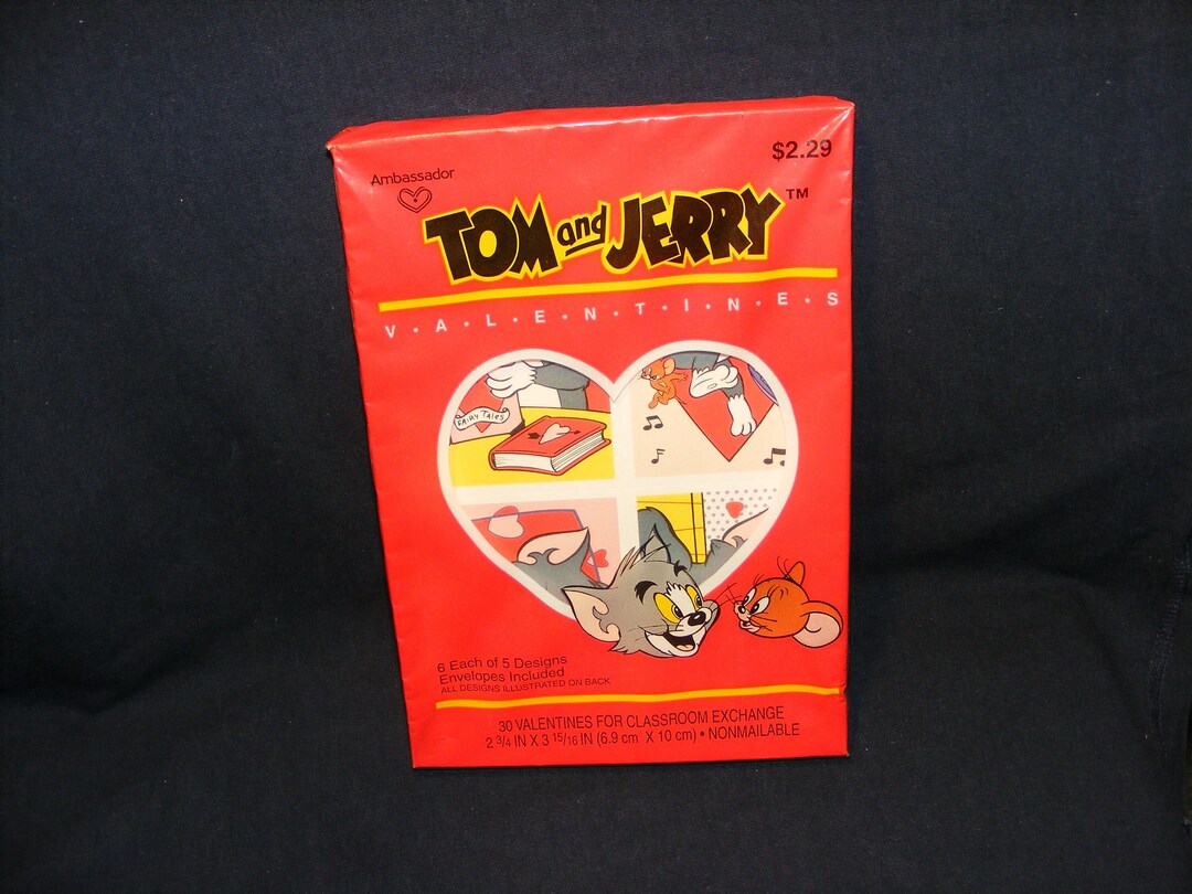 Tom and &amp; Jerry Valentine Cards, BRAND NEW, Old Stock, 30 Cards ...