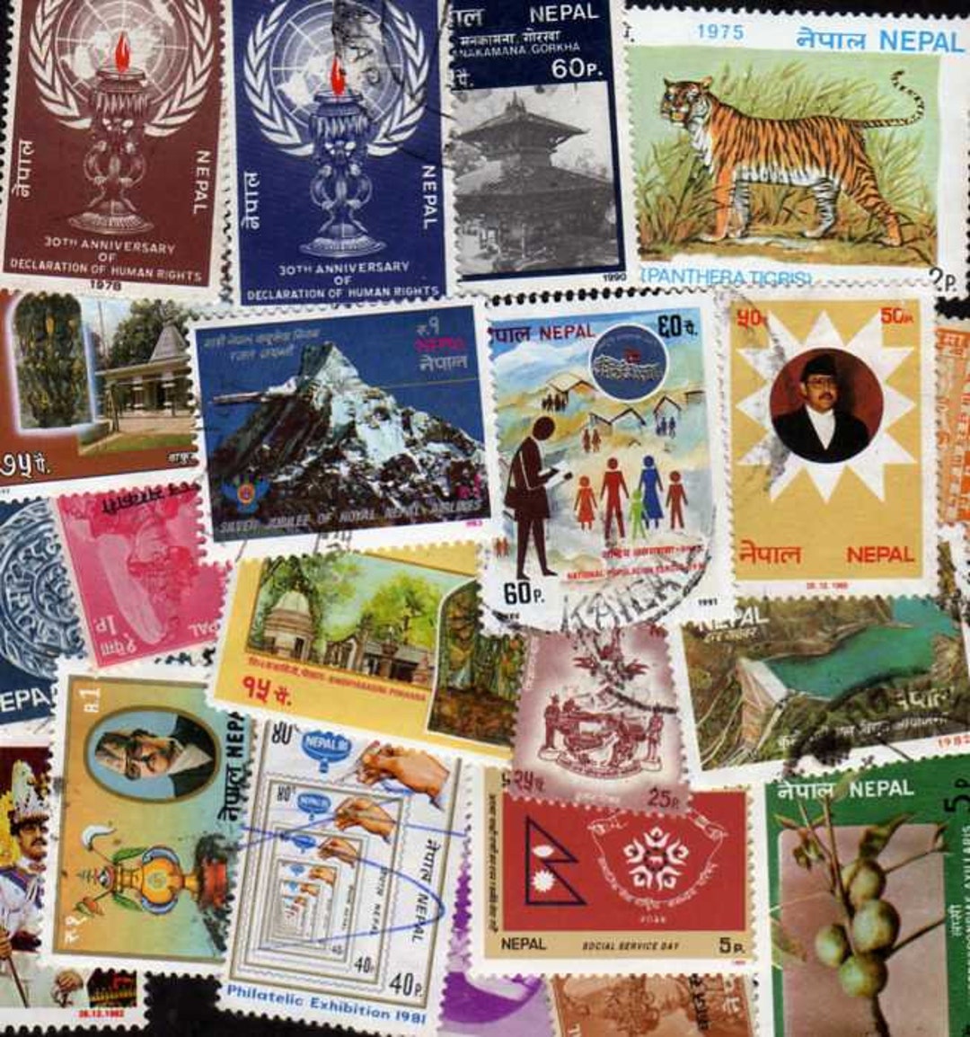 Nepal Stamps 20 Diff Nepal Postage Stamps Postage Stamps Etsy