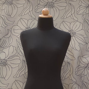 Mannequin Torso Black Cotton Maniquin Vintage Style Dress Form - Etsy