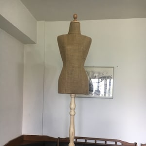 Mannequin Torso Burlap  Maniquin Vintage French Style Dress Form Jewelry bust display Torso paper mashe Tailor Dumy Jewelry Holder Organizer