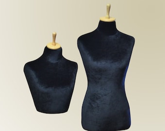 Wooden Stand Female Black Color Dress Form Mannequins For Display