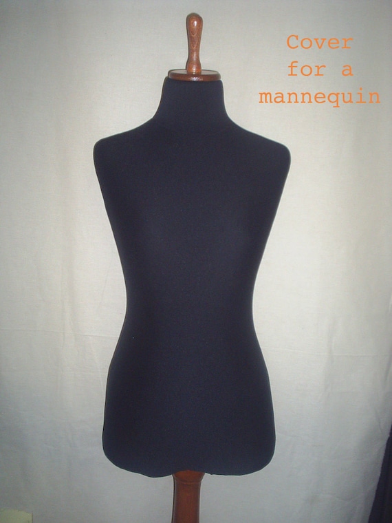 COVER for Mannequin bust torso dress form, Black with Elastin
