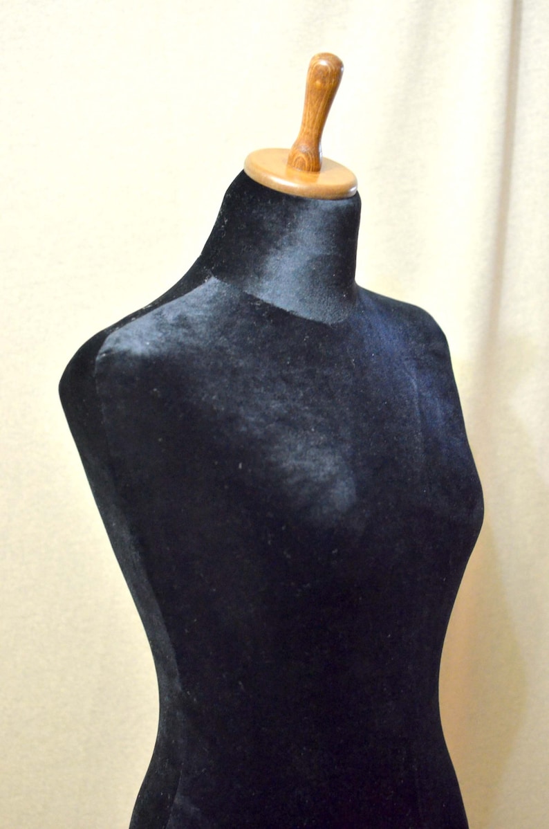 paper mache dress form Velvet Mannequin bust torso dress form and Half Pin-able for tailors or stores jewelry display decorative dummy