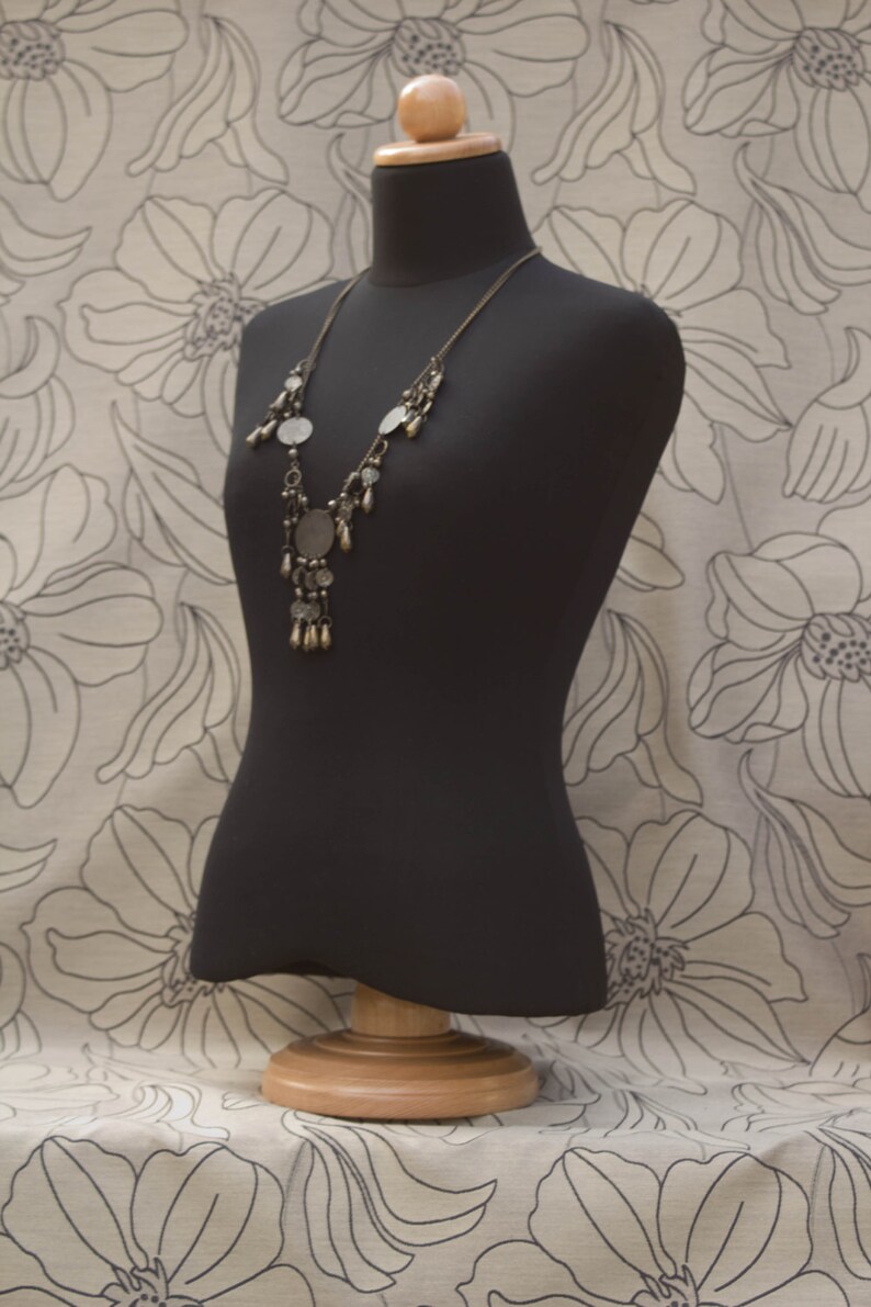 Mannequin Torso Black Cotton Maniquin Vintage Style Dress Form Etsy