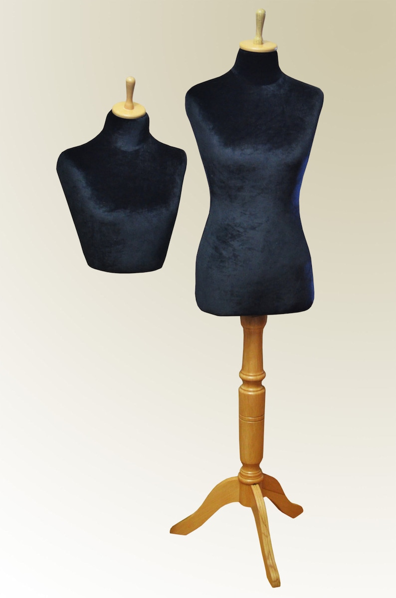paper mache dress form Velvet Mannequin bust torso dress form and Half Pin-able for tailors or stores jewelry display decorative dummy