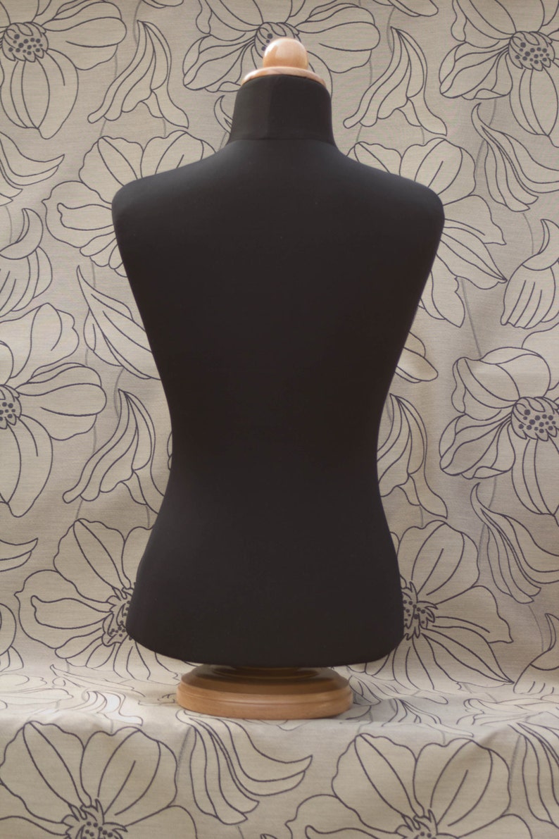 Mannequin Torso Black Cotton Maniquin Vintage Style Dress Form Etsy