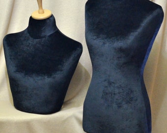 Velvet Half Torso Mannequin Stand Woman Mannequins Adjustable Tripod