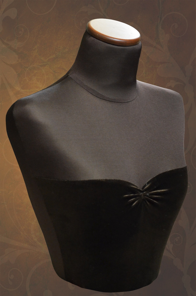 black velvet dress form