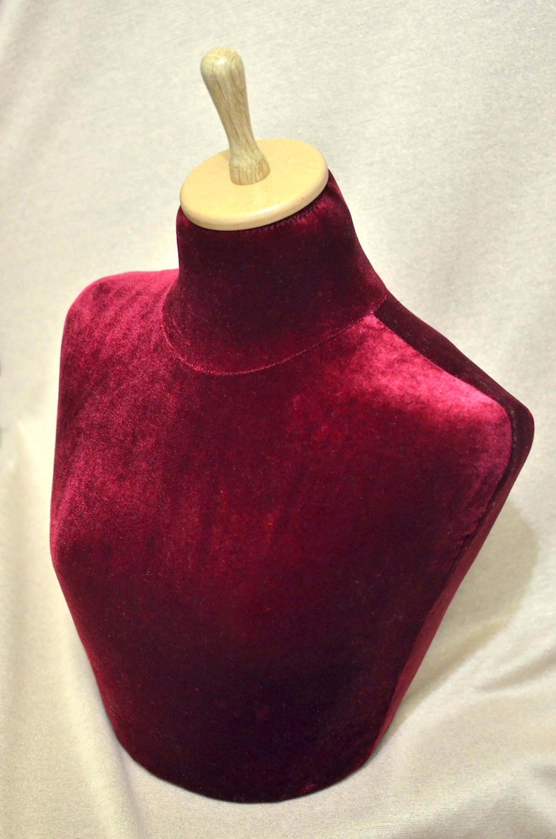 Mannequin Torso Velvet Red Maniquin Vintage Style Dress Form Etsy