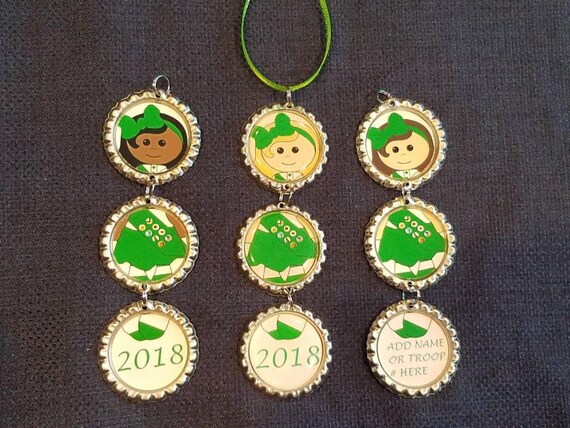 Girl Scout Bottle Cap Ornaments | Etsy