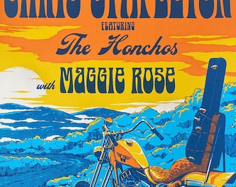 Chris Stapleton Greensboro 2025 Poster // Wall Art // Screen Print // Motorcycle // Smoky Mountains // Blue Ridge