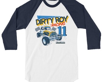 Dirty Roy Racing 3/4 sleeve raglan shirt