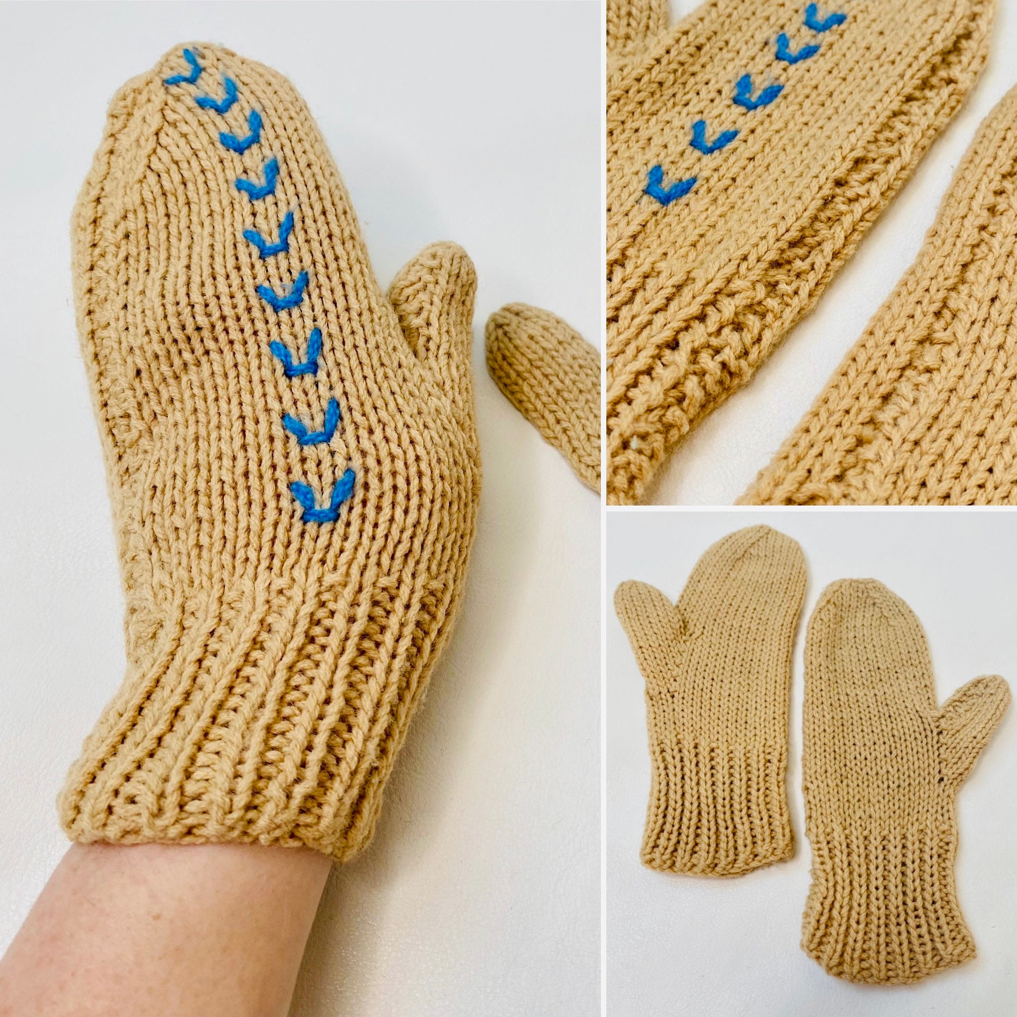 Vintage Mittens 1950s Mittens Petit Size Mittens Cream Etsy UK