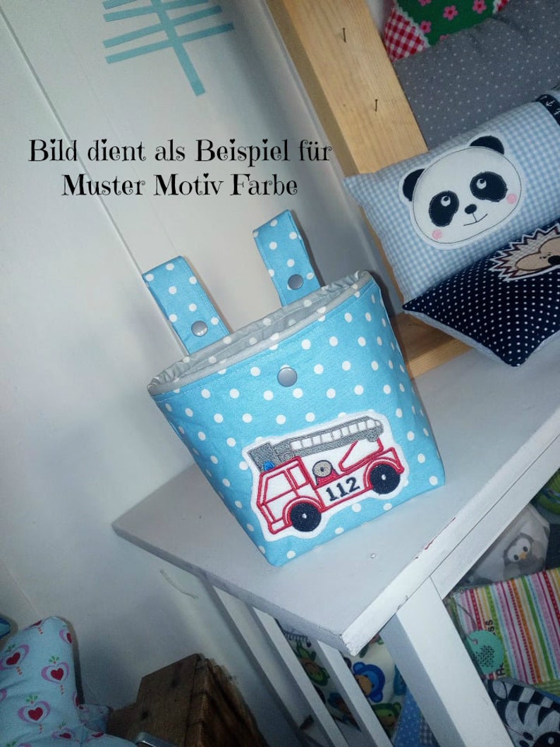 Osternest Lenkertasche Kinder Laufrad Fahrrad Wutsch, Baustelle Bagger Lenkertasche Junge, Geburtstagsgeschenk Junge Bild 9