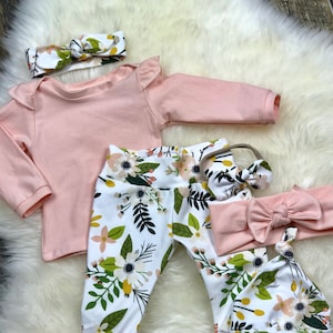 Newborn Girl Coming Home Outfit Baby Girl Take Home Outfit - Etsy