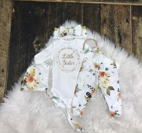 Newborn little sister deals coming home outfit