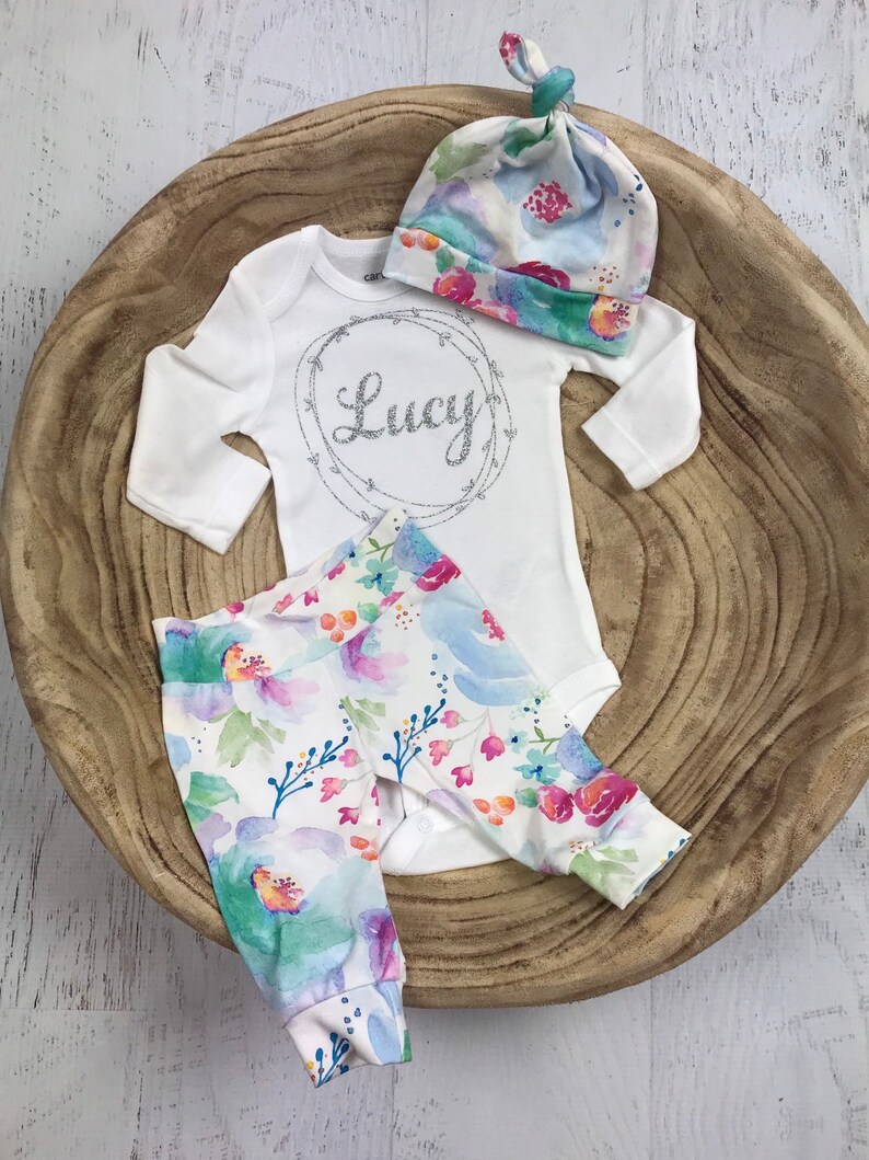 Baby Girl Coming Home Outfit Personalized Baby Outfit Etsy