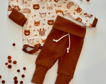 Baby organic clothing/baby coming home outfit/baby clothes/baby animals outfit/boy clothing/baby gift/baby boy clothes/newborn boy